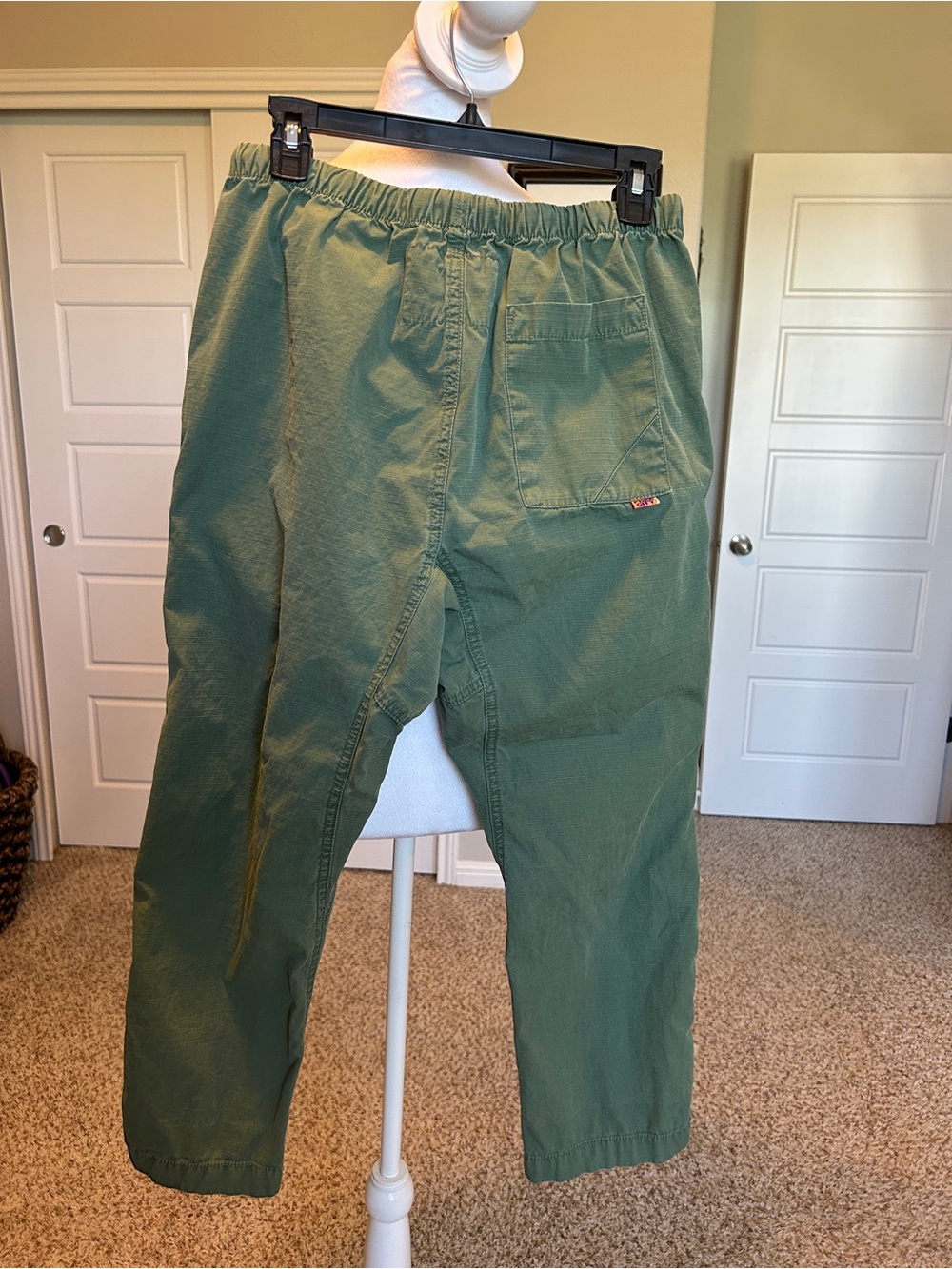GAP x FreeCity Collab Let’s Go Free Army Green Cargo Pants Drawstring Size XS - Picture 5 of 8